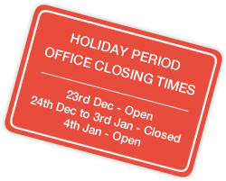 Holiday Closing times