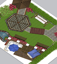 Detailed Garden Plan CAD Template