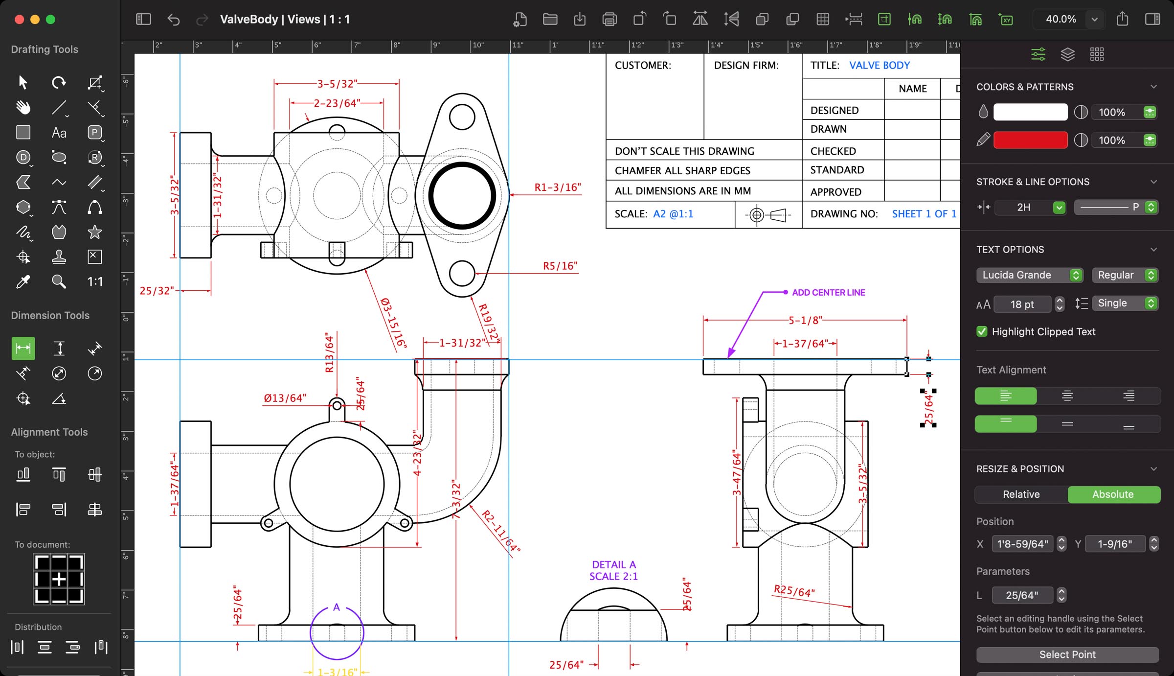 MacDraft Engineering Layout