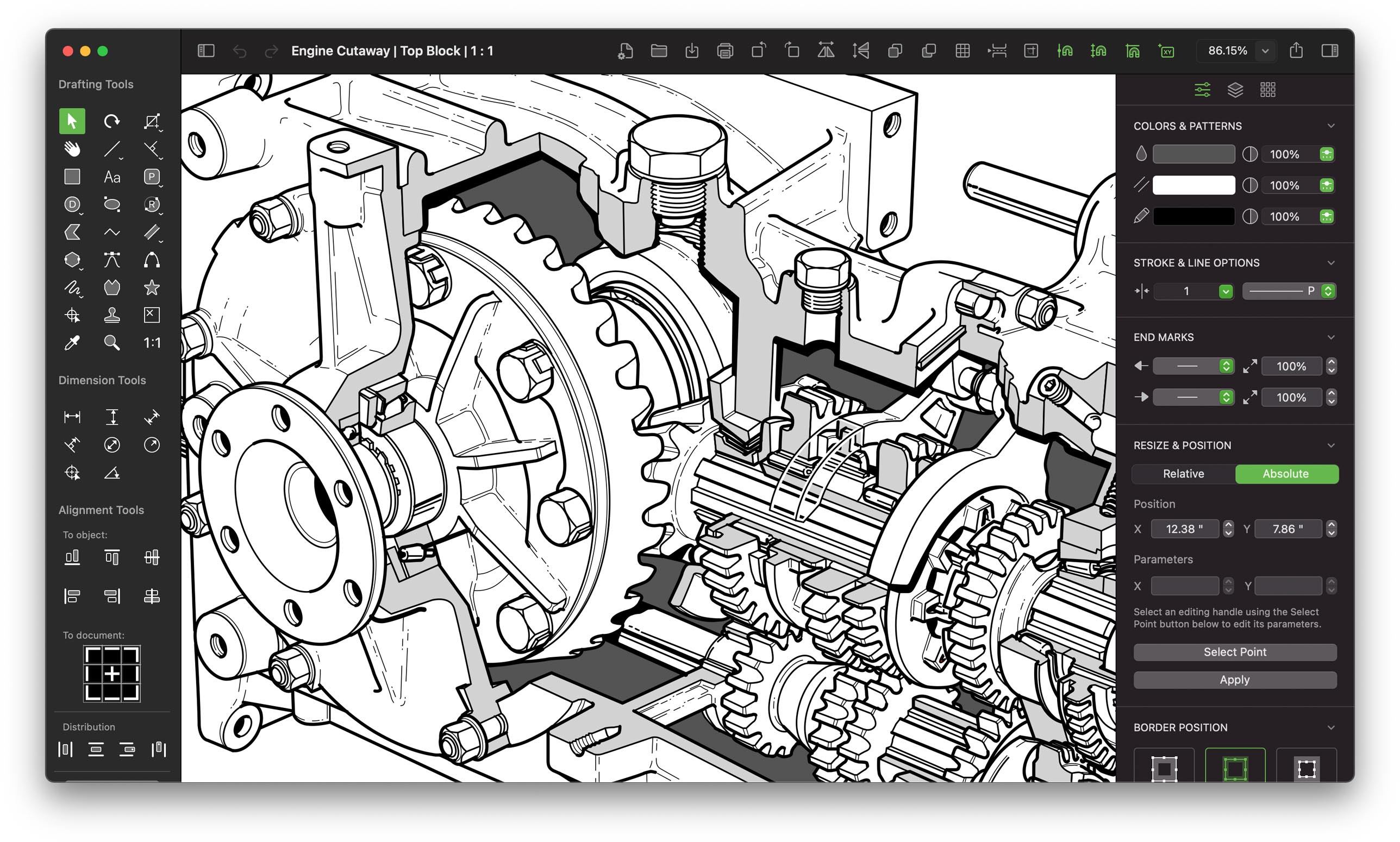 MacDraft Technical Illustration