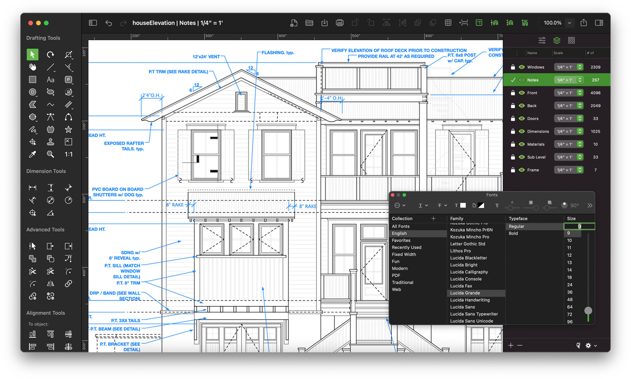 MacDraft Pro Elevation