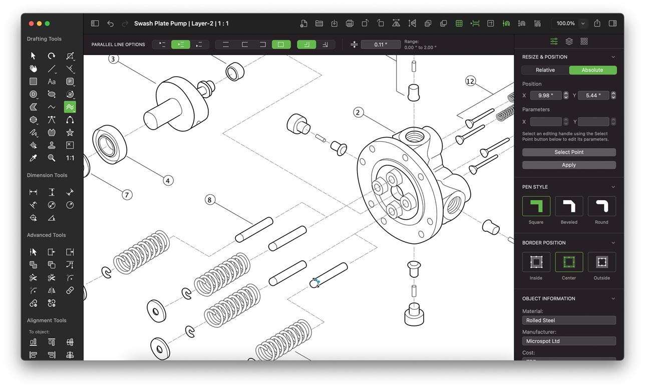 MacDraft Pro Exploded View