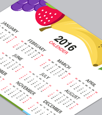 Fruit Banner 2016 Calender