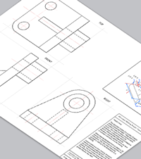 Casting Bracket CAD Template