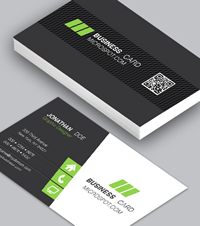 Charcoal QR Code Business Card