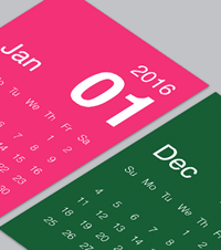 Full Color Background 2016 Calender