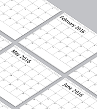 Basic Blank 2016 Calender