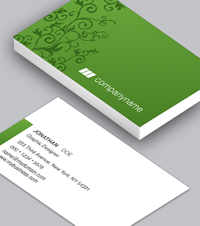 Green Pattern Business Card