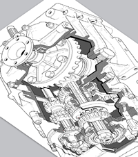 Mechanical Cutaway CAD Template