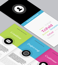 Color Blocks TriFold Brochure Template