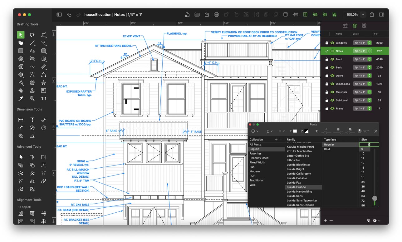 MacDraft Elevation