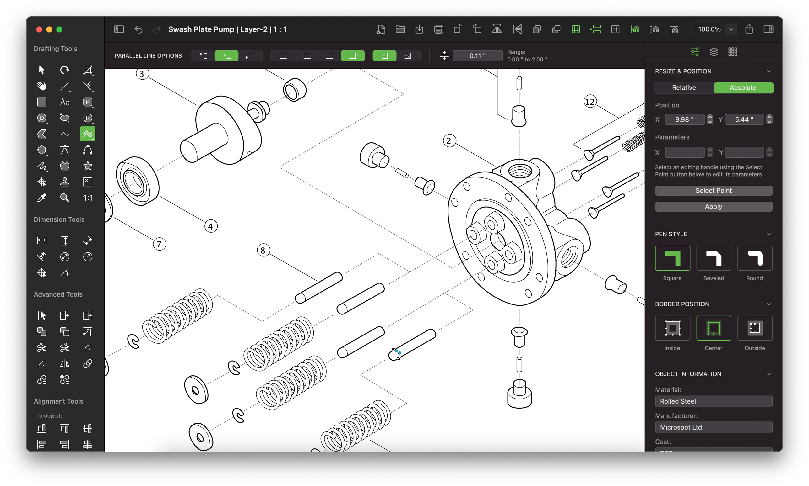 MacDraft Exploded View