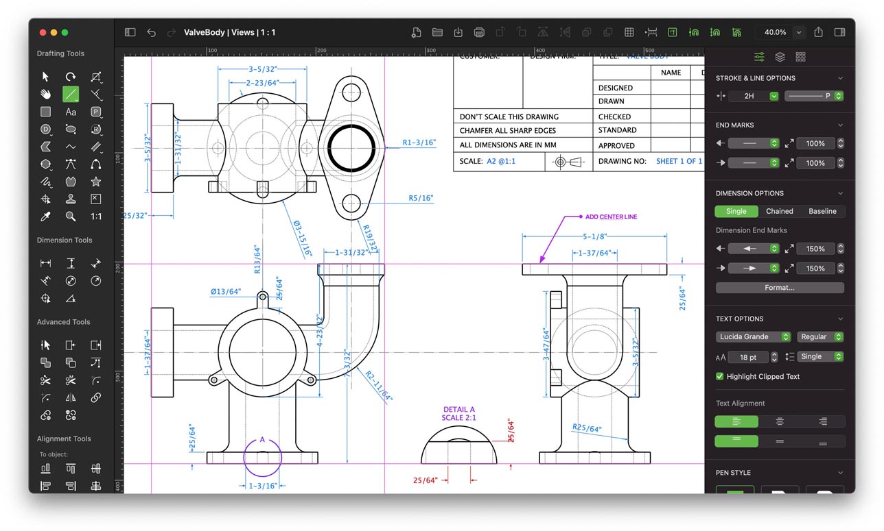 MacDraft Orthographic